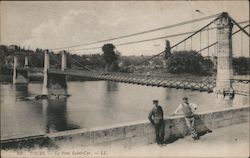 Saint-Cyr Bridge Tours, France Postcard Postcard Postcard