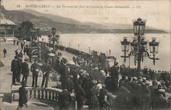 Monte Carlo - Les Terrasses un Jour de Courses de Canots-Automobiles. Postcard