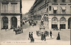 La rue des Pyramides, Le Monument à Jeanne d'Arc Paris, France Postcard Postcard Postcard