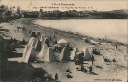 La Plage des Bas-Sablons Saint-Servan, France Postcard Postcard Postcard