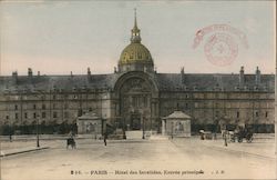 Hotel des Invalides, Main Entrance Paris, France Postcard Postcard Postcard