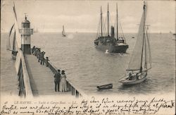 Yacht et Cargo-Boat Le Havre, France Postcard Postcard Postcard