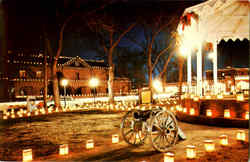 Christmas Luminarios, Old Town Plaza Albuquerque, NM Postcard Postcard