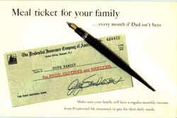 Meal Ticket For Your Family Postcard