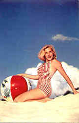 On The Ball Swimsuits & Pinup Postcard Postcard