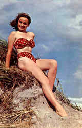 Polka Dot Bikini! Swimsuits & Pinup Postcard Postcard