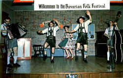 Wilkommen To The Bavarian Folk Festival Postcard