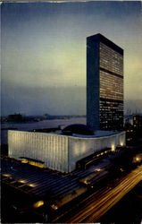 United Nations Permanent Headquarters Building Postcard