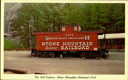 THE RED CABOOSE Georgia Postcard Postcard