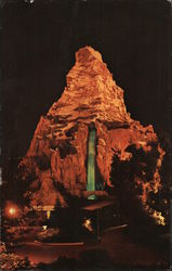 Matterhorn at Night Disney Postcard Postcard Postcard