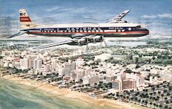 National Airlines' DC-7 Star Aircraft Postcard Postcard Postcard