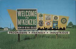 Welcome to McKenzie, Home of Bethel College Postcard