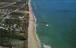 Air View of Juno Beach and Fishing Pier Florida Postcard Postcard Postcard