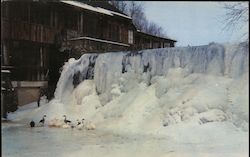 Cobb's Mill by the Waterfall Postcard