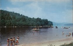 Brookfield Town Beach and Park on Candlewood Lake Danbury, CT Postcard Postcard Postcard