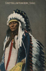 Chief Hollow Horn Bear, (Sioux) Native Americana Postcard Postcard Postcard