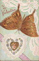 To My Valentine (Butterfly Series) Postcard