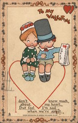 To My Valentine Children Postcard Postcard Postcard