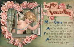 To My Valentine Cupid Postcard Postcard Postcard