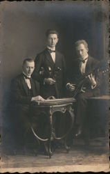 Three Male Musicians Postcard