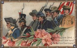 Soldiers from Different Wars Marching Memorial Day Postcard Postcard Postcard