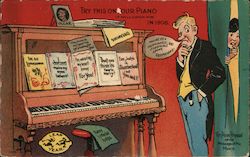 The Piano Proposal or the Message of Music Postcard