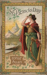 Hibernia with Harp - ronar buan Postcard