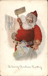 A Loving Christmas Greeting Santa Claus Postcard Postcard Postcard