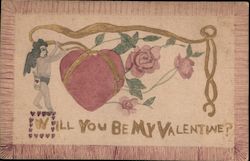 Hand Drawn Valentine: Will You Be My Valentine? Postcard