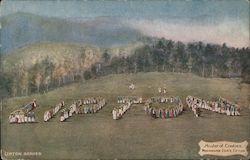 Muster of Coolies, Spelling Out Lipton Coffee & Tea Postcard Postcard Postcard