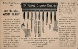 National Kitchen Set Grocery Reward Card Postcard