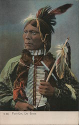 Poor-Um, Ute Brave Native Americana Postcard Postcard Postcard