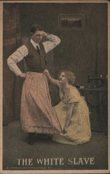 The White Slave: Husband in Apron Comic Postcard Postcard Postcard