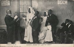 Hone, Does Yo' Lub Yo' Man? Black Americana Postcard Postcard Postcard