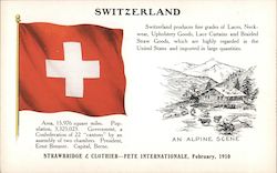 Switzerland Flag Flags Postcard Postcard Postcard