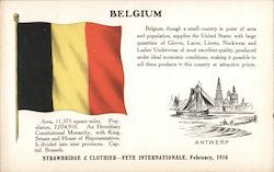 Belgium Flags Postcard Postcard Postcard