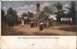 Case engine doing real hill climbing stunts Advertising Postcard Postcard Postcard