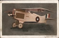 Christmas Bullet Airplane, Cantilever Aero Co., New York City, NY Postcard