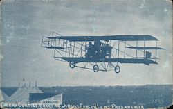 Glenn Curtiss, carrying Jerome Fancuilli as passenger Aircraft Postcard Postcard Postcard