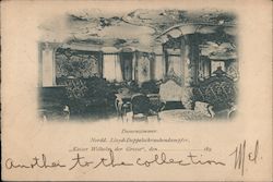 Damenzimmer, Nordd, Lloyd-Doppelschraubendampfer "Kaiser Wilhelm" Interiors Postcard Postcard Postcard