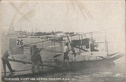 robison's Curtiss Hydro-Aeroplane 1911 Aircraft Postcard Postcard Postcard