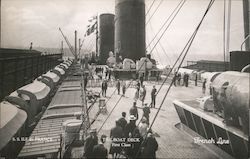 S.S. Ile de France, The Boat Deck, French Line Postcard