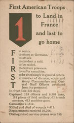 First American Troops to Land in France and Last to Go Home Postcard