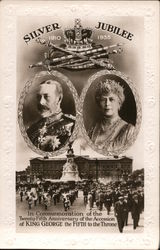 Silver Jubilee of King George V Royalty Postcard Postcard Postcard