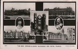 T.M. King Edward & Queen Alexandra and Royal Palaces Royalty Postcard Postcard Postcard