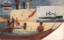 Swimming pool on board the S.S. Korea-Siberia Postcard