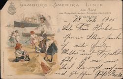 Hamburg-Amerika Linie Am Bord des Doppelschrauben-Schnellpostdampfers "Deutschland" Postcard