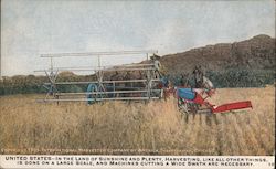 Harvesting a Field of Hay Farming Postcard Postcard Postcard