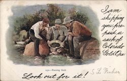 Panning for Gold Mining Postcard Postcard Postcard