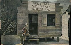 Grey Bull Mountain Mining Company Building Postcard Postcard Postcard